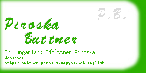 piroska buttner business card